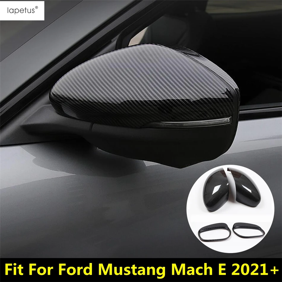 

Rearview Mirror Cap Shell / Rain Eyebrow Cover Trim For Ford Mustang Mach E 2021 -2023 Car ABS Carbon Fiber Accessories Exterior