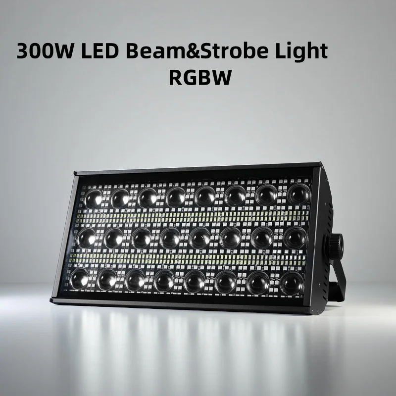 

300W Beam&Strobe RGBW 4in1 48 Partition LED Strobe Light 24PCS 8000K DMX Super Bright Dj Wash Bar Stage Lighting Effects