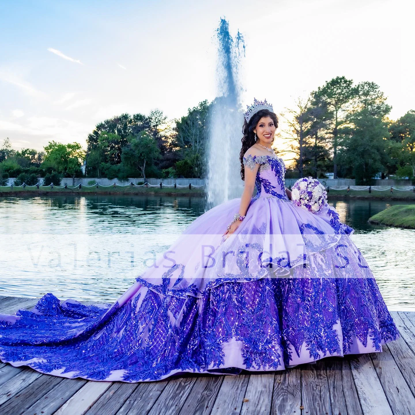 Vestido De quinceañera púrpura brillante De lujo, apliques De cuentas, Vestido De baile De princesa mexicana dulce 16, 15 Quinceañeras