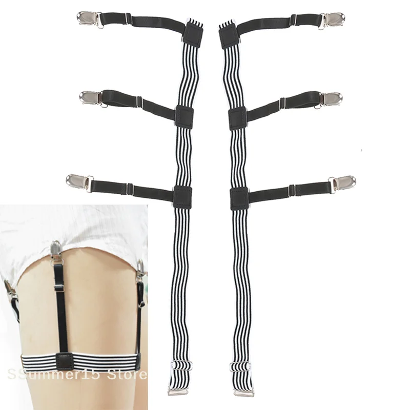 【r】2-pecas-de-suspensorios-elasticos-ajustaveis-para-camisa-masculina
