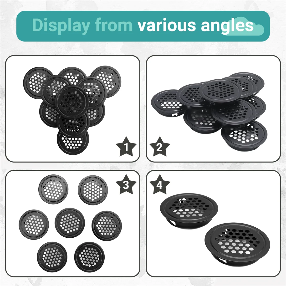 

A06K круглая вентиляционная решетка для шкафа, вентиляционное отверстие, решетка 35 мм, 30 шт., черная для шкафа для ванной комнаты, шкафа для обуви