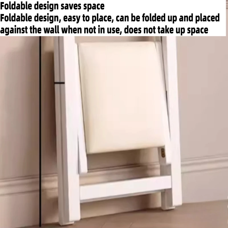 Nordic Folding Dining Chair Designer Living Room Design Kitchen Stool Dining Room Nordic Mid-century Balcony Wooden Furniture