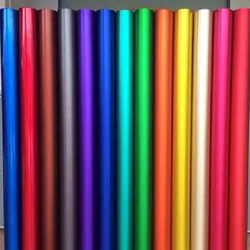 14 Colors Red Blue Gold Green Purple Matte Satin Chrome Vinyl Wrap Film Sticker Decal Bubble Free Car Wrapping Film