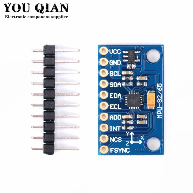 1Set SPI IIC/I2C GY-9250 MPU 9250 MPU-9250 9-Axis Attitude +Gyro+Accelerator+Magnetometer Sensor Board Module MPU9250 3-5V Power