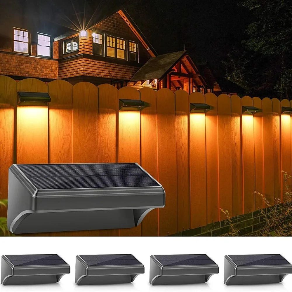 

Solar outdoor wall light outdoor environmental protection and energy saving 10 mode colorful fixed color wall fence garden light