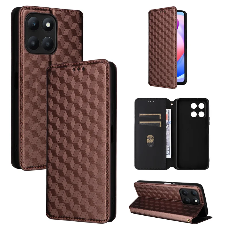 For Honor X6a 4G Wallet Case Self-adhesive Flip PU Leather Phone Case For Honor X6a X7A X8A X9A Magnetic Business Case