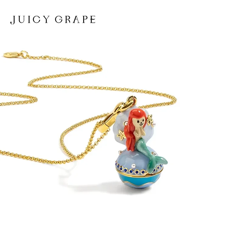 Mermaids Pendant Necklace Christmas Charm Sweater Chain Keychain 2026 New Year Christmas Ornaments Santa Claus Xmas Gifts