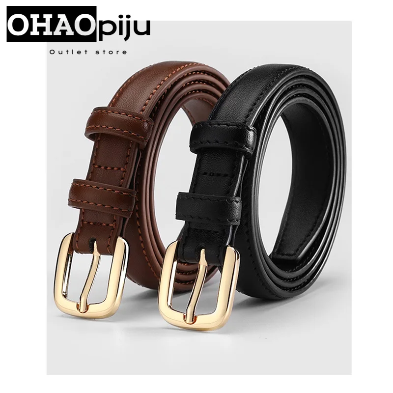 

Belt Ladies Fashion Hundred With Jeans Belt Female Simple Korean Version of The Senior Sense of Tide Ins Wind Trouser Belt Black