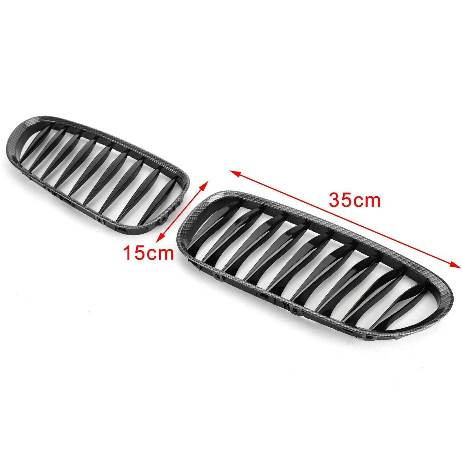 Front Fence Grill Grille ABS Carbon Fiber For BMW Z4 E85 E86 2003-2009 51117117757 51117117758-A61E view 5