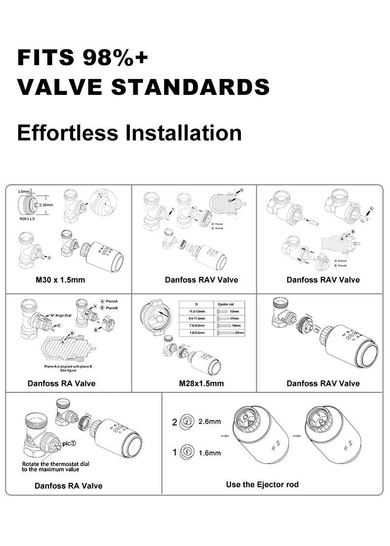 Tuya zigbee válvula termostática do radiador inteligente trv termostato controlador de temperatura programável funciona alexa ei google