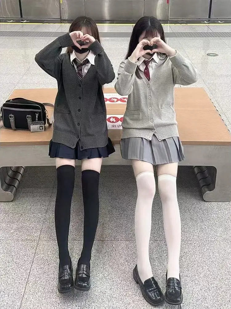 

Открытый кардиган с глубокими глазами, свитер Sakura Girl JK orm School Supply Long Sve Трикотажная верхняя одежда Топ на осень и зиму