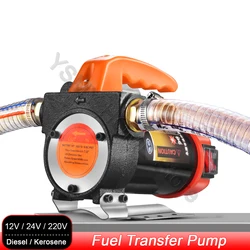 Electric Fuel transfer pump DC 12V/24V/AC 220V 990W convenient Diesel/Kerosene pumps oil transfer pumps for outdoor equipment