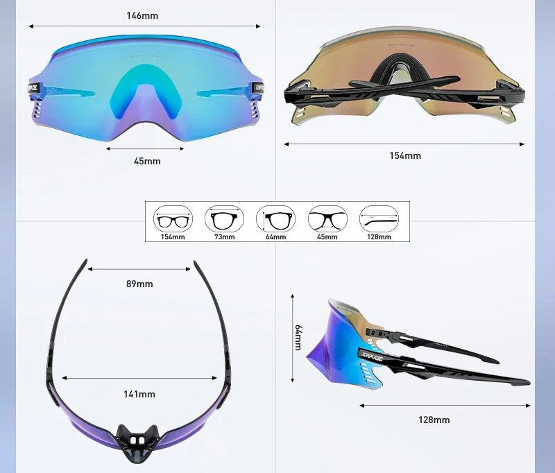 Kapvoe fahrrad brille uv400 männer fahrrad sonnenbrille luft atmung mtb brille outdoor sport brille fahrrad brille oculos de ciclismo – Detail 18