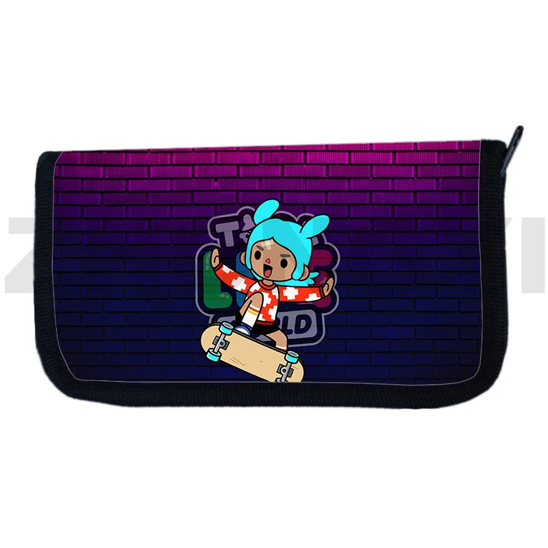 Kawaii Cartoon Toca Boca Game 3D Wallet for Women Anime Toca Life World Clutch Money Bag Teenager Harajuku Coin Purse Cash Bags