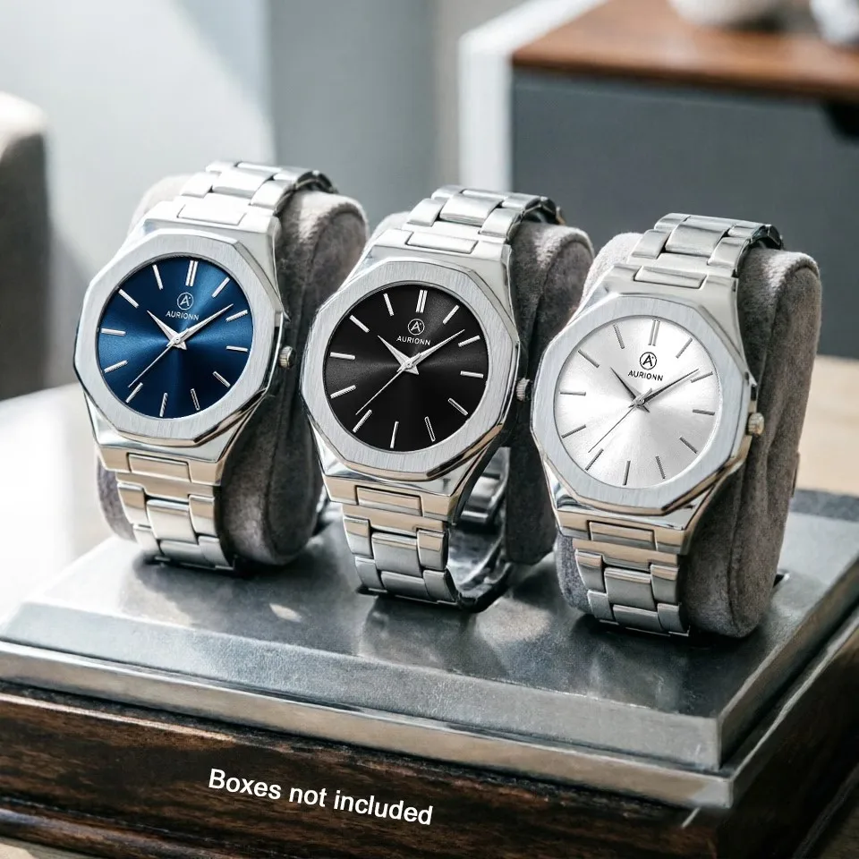 3Pcs Men's New Casual Versatile Fashion Classic Quartz Watch Set - Essential Casual Accessory, Daily Wear, Trendy Watch, Simple Design, Durable Timepiece, Workplace Essential, Fashionable Men's Quartz Watch | Classic Round Display - an Ideal Gift Choice, Suitable for Any Occasion, a Gift for Your Boyfriend/Dad.