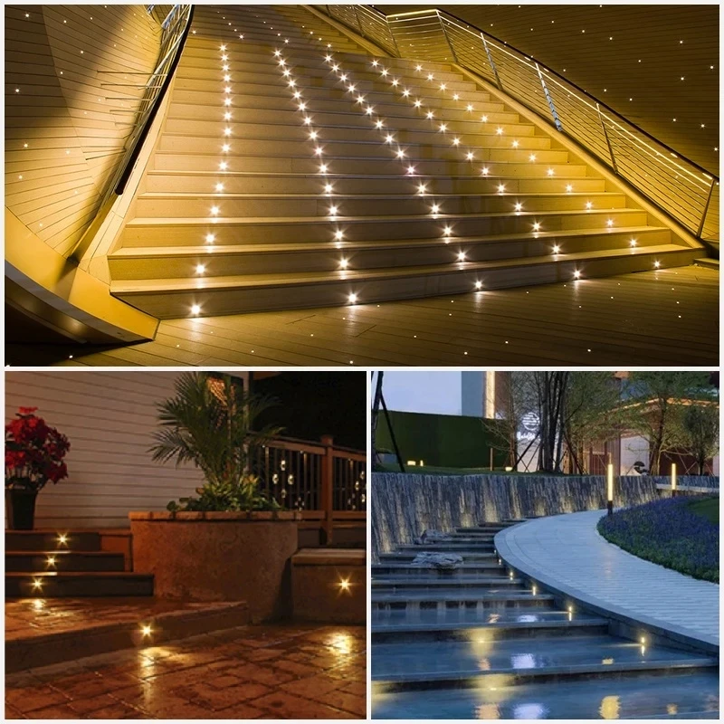 Mini LED 12V 0.2W  Deck Light Recessed Outdoor Led Spot Waterproof IP68 Step Light  Garden Path Star Decor Underground Spotlight