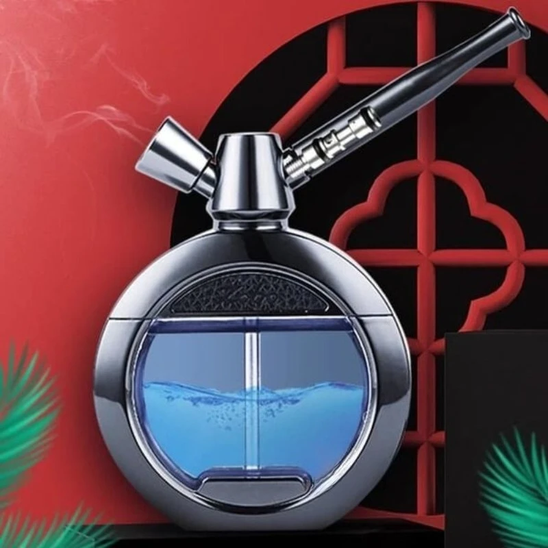 Pipa de Agua ZOBO de Tres Usos con Doble Filtración de 6.5mm/8mm para Cigarrillos, Tabaco de Combustión Seca, Accesorios para Fumar