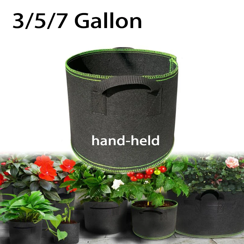 

3 5 10 Gallon Tree Pots Plant Grow Bags Home Supplies Fabric Planting Garden Tools Jardin Growing Bag Vegetables