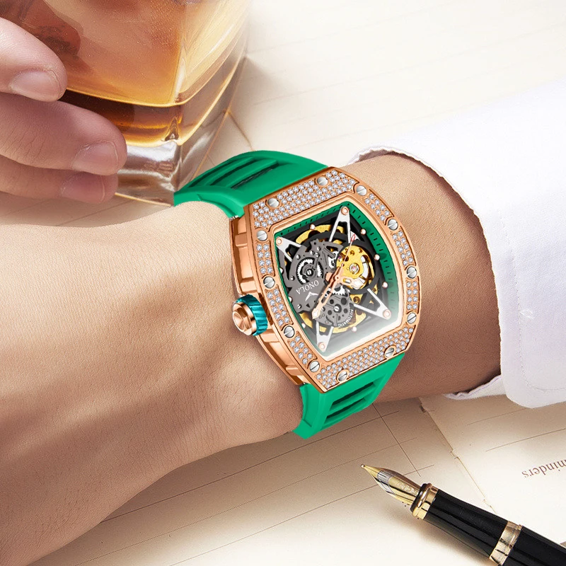 2023 New ONOLA Classic Luxury Watch For Men Fashion Leisure Business Chronograph Calendar Sports Waterproof Mechanic Watches
