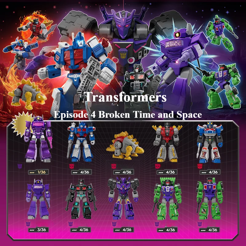 Miniso-Transformers Blind Box para Meninos, Decoração de Mesa, Brinquedo de Montagem Educativa, Presente de Aniversário Infantil, 4ª Série Personagem