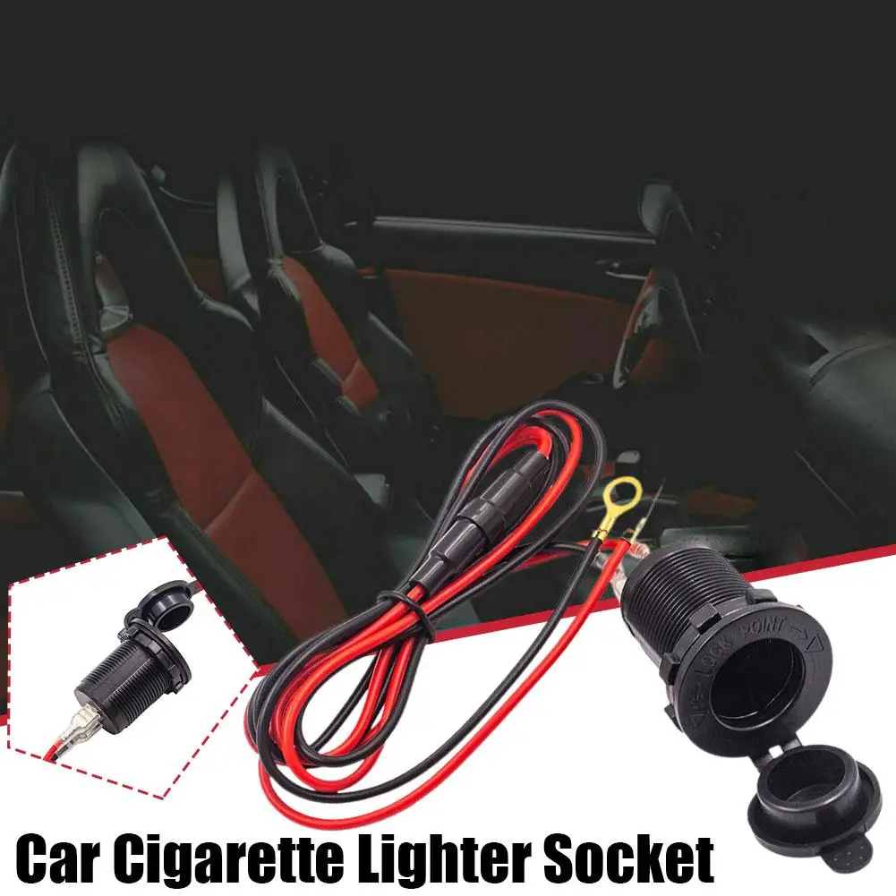 12v Cigarette Lighter Socket Waterproof Car Boat Motorcycle Cigarette Outlet Sockets Handlebar Car Plug Power Socket Lighte H0q5