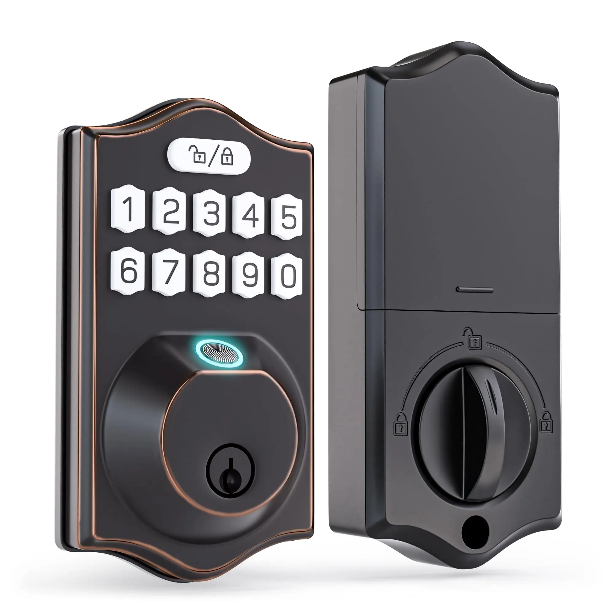 

Fingerprint Smart Lock Password Door Lock Keyless Entry Door Lock with 2 Spare Keys with Keypad Door Lock 3-in-1 Auto Lock