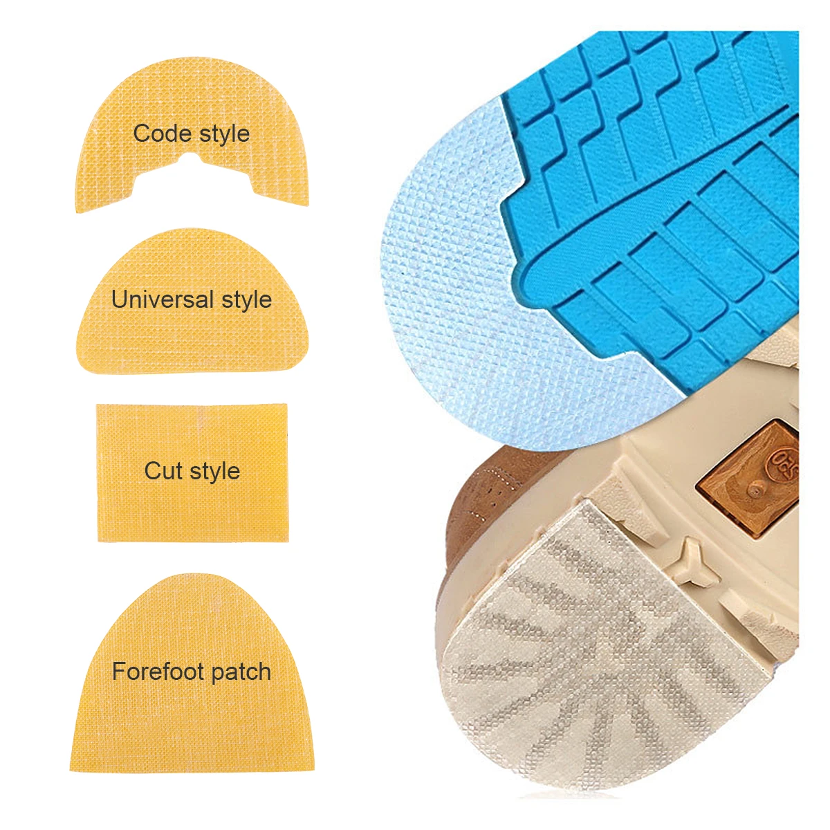 

Tpr Anti-Wear Mute Stickers Non-Slip Shoe Grip Self-Adhesive Sole Pads Half Sole Protectors For Sandals Heels Women