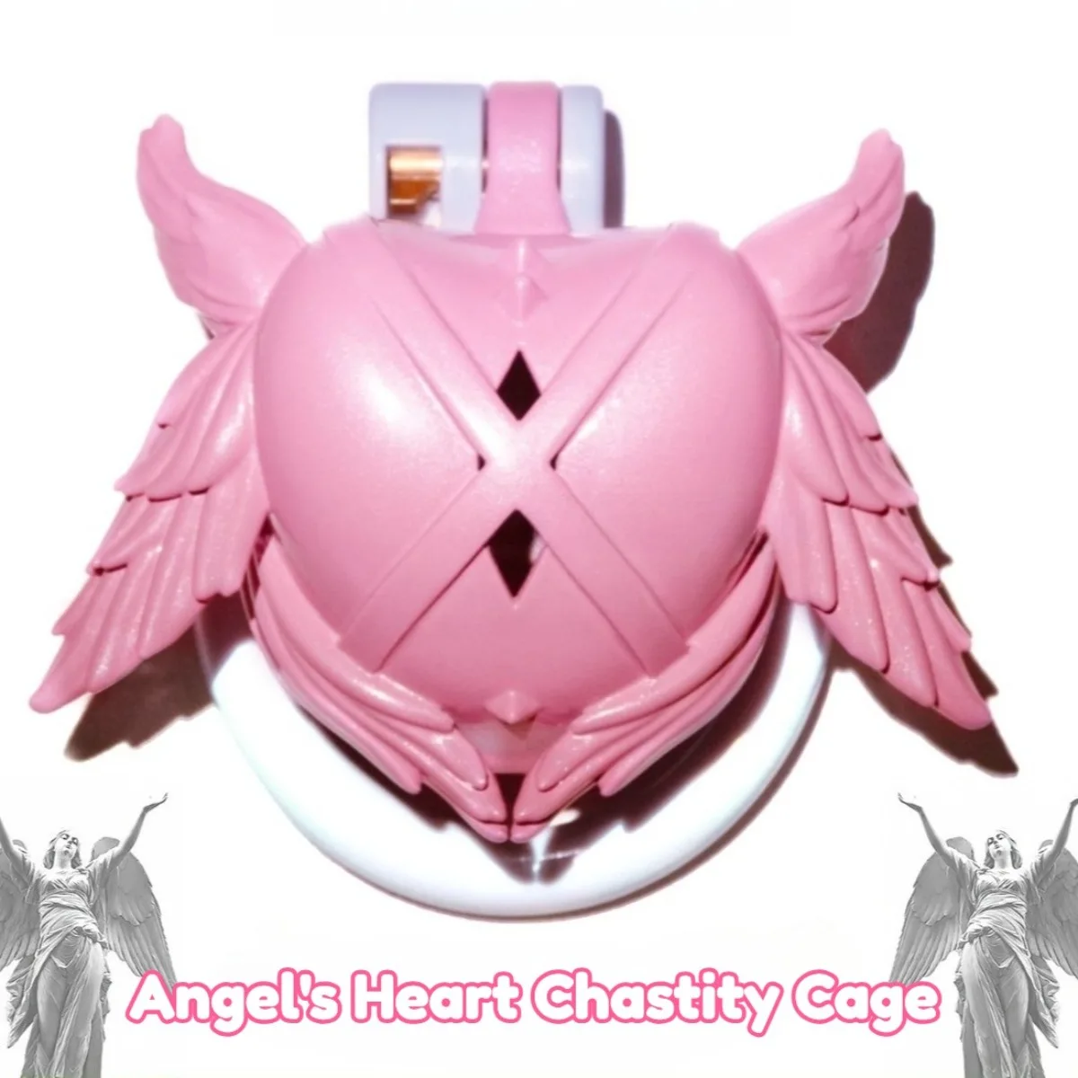 エンジェルズハート貞操帯-シスィー男性用ペニスcbロック-4リング付きコックケージ-ポットリッドロック-bdsmアダルトグッズ-大人のおもちゃ-男性用-ゲイ向け