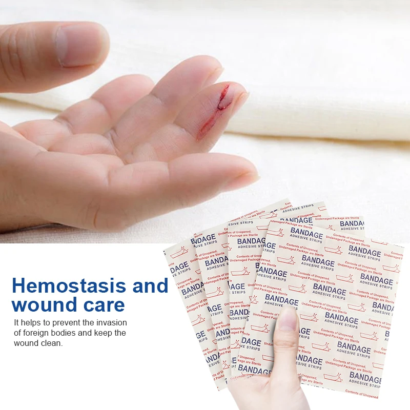 

50Pcs Sumifun Band-Aid Bandage Breathable Waterproof Soft First Aid Skin Wound Dressing Stop Bleeding Medical Gauze Care Plaster