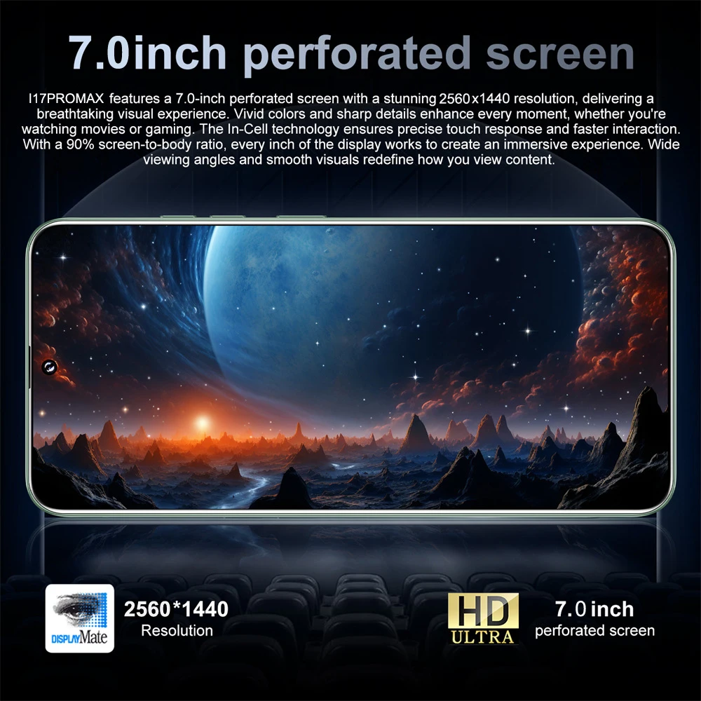 بطارية 2026 I17 Pro Max 8000mAh الإصدار العالمي بطاقة مزدوجة ذكية أصلية 7.0 بوصة 22 جيجابايت + 2 تيرا بايت وظيفة التعرف على الوجه أندرويد #2