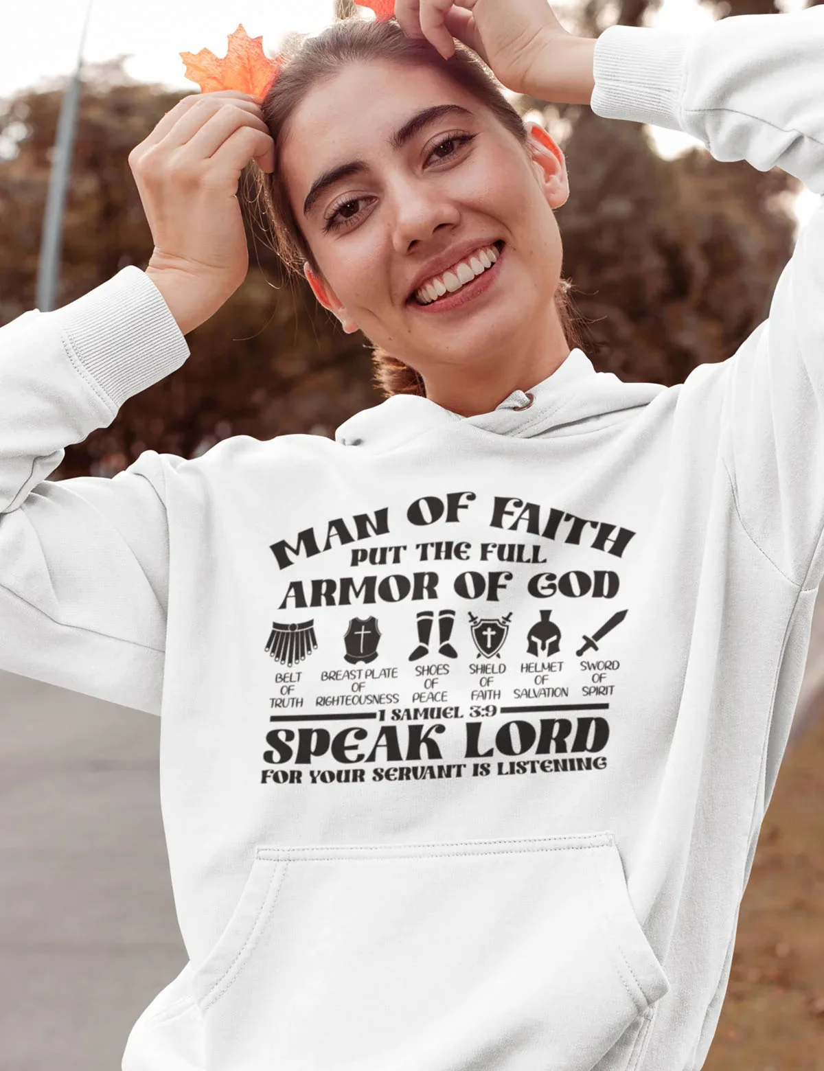 

Толстовка Man of Faith Put The Full Armour of God, мужская и женская толстовка с капюшоном и длинными рукавами, пуловер, топы, женская одежда