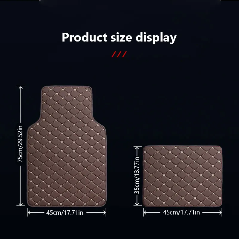 SEAMETAL Car Floor Mats PU Waterproof Foot Pads Universal Auto Floor Carpet Interior Anti Scratch Floor Mat For 5 Seats Vehicle 4