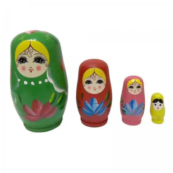 3x 4Pcs Matryoshka Dolls Russian Nesting Dolls Wood Stacking Nested Set Handmade Toys for New Year Birthday Children Kids Gift