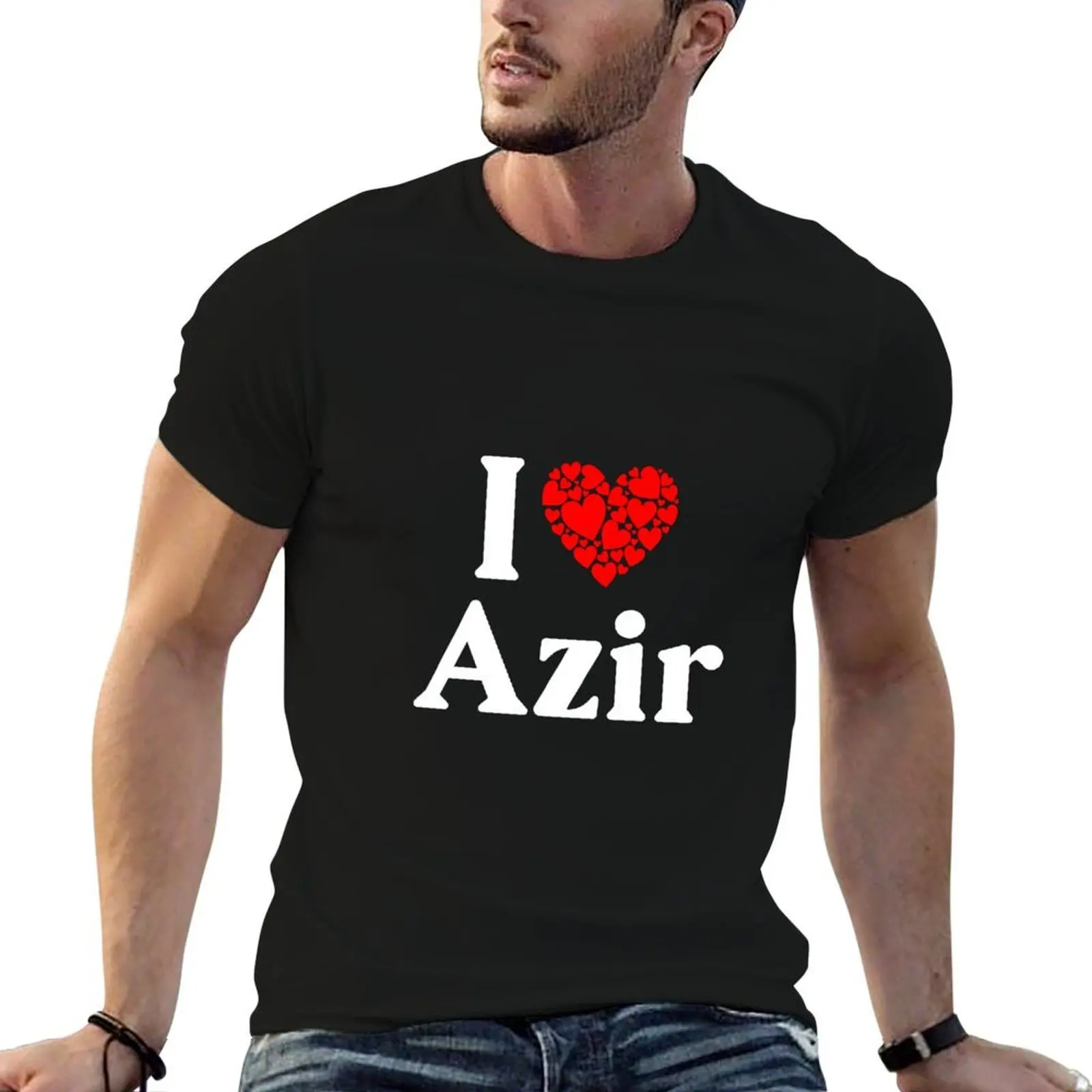 

Azir Heart - I Love Azir T-Shirt funny t shirts man cotton t shirt man t shirts for man graphic vintage T-Shirt