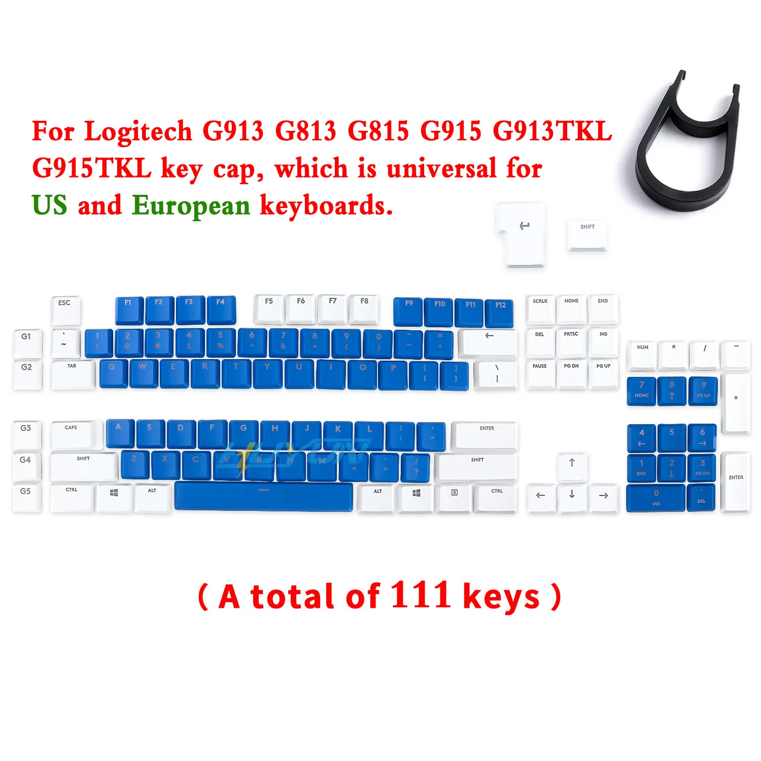 Personalized keycap keys Logitech G915 913 TKL G815 G813 custom two-color light transmission