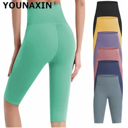 Women's Base Layer Yoga Pants High Waist Hip Lifting Tights Girl's Workout Training Fitness Running Sports Shorts Quick-drying