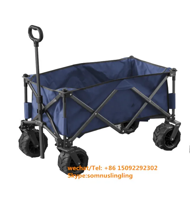 Heavy Duty Folding Wagon  Collapsible Utility Car  Great For Outdoor Summer Sporting Events Camping Beach Park Trips Pic