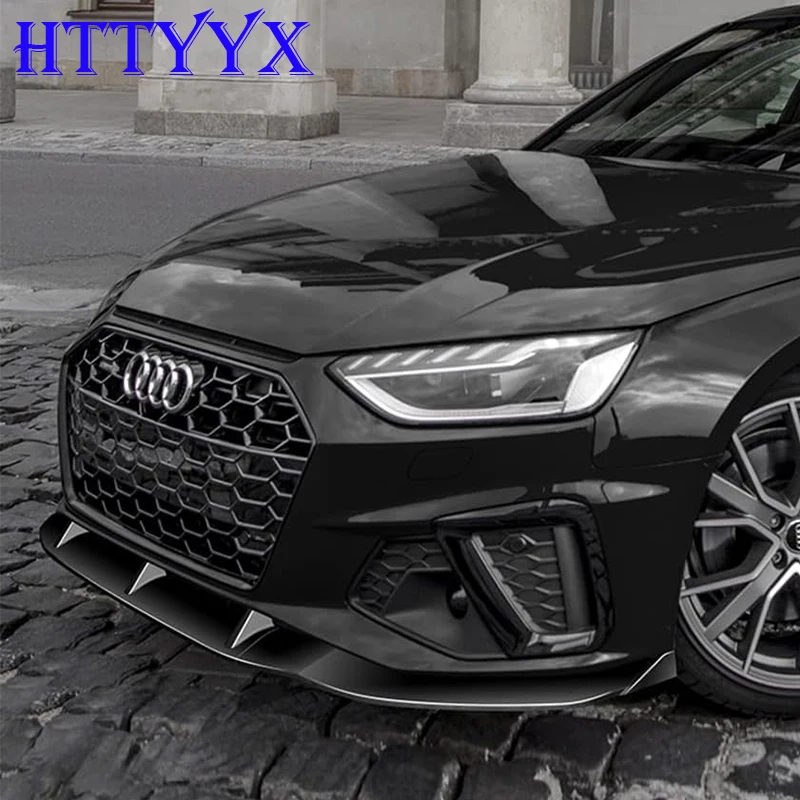 

HTTYYX Gloss Black Car Front Bumper Splitter Lip Diffuser Body Kit Spoiler Guard For Audi A4 S4 Quattro S-Line 2020-2025