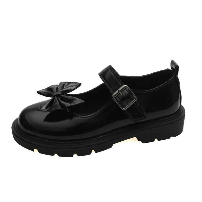 

Women 2025 Vintage Round Toe Black Mary Jane Shoe Sweet Girls Low Heel Platform Lolita Loafers Size 44