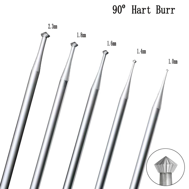 Imagem -03 - Shank Ball Burr Sets Inclui Stone Setting Bits Round Cup Burr 90 ° Hart Burs e Bud Bur Kits 32 24 Pcs