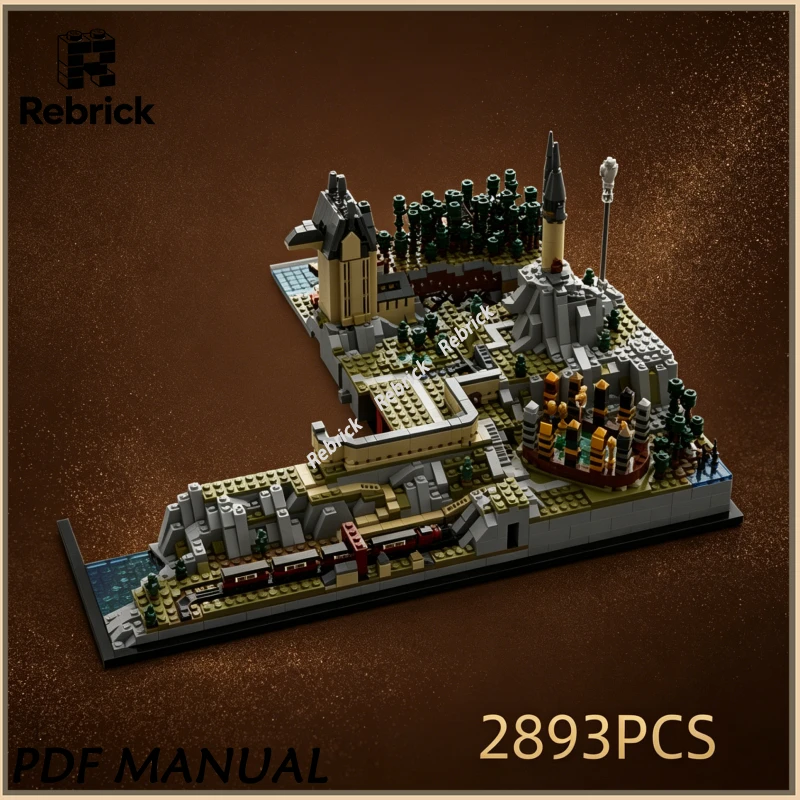 

Magic Castle Ground Expansion MOC Building Set, Wizard Fortress Extension Bricks for Hobby DIY Assembly Building Block