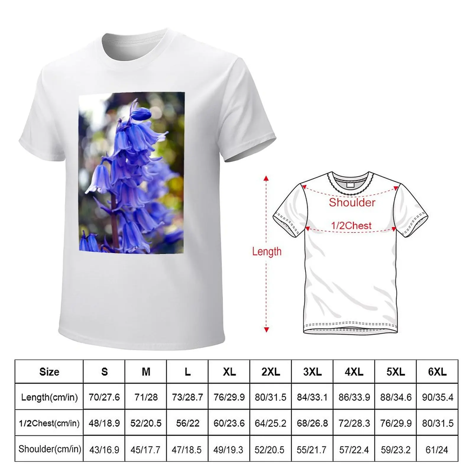 Bluebells Spring Flowers Hyacinthoides T-shirt vintage sublime anime oversized t shirt men