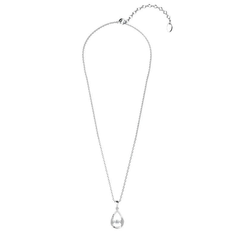 

Daisini 925 Sterling Silver Swarovski Crystals Shining Flexible Design Water Drop Pendant Necklaces Graceful Wedding Party Gifts