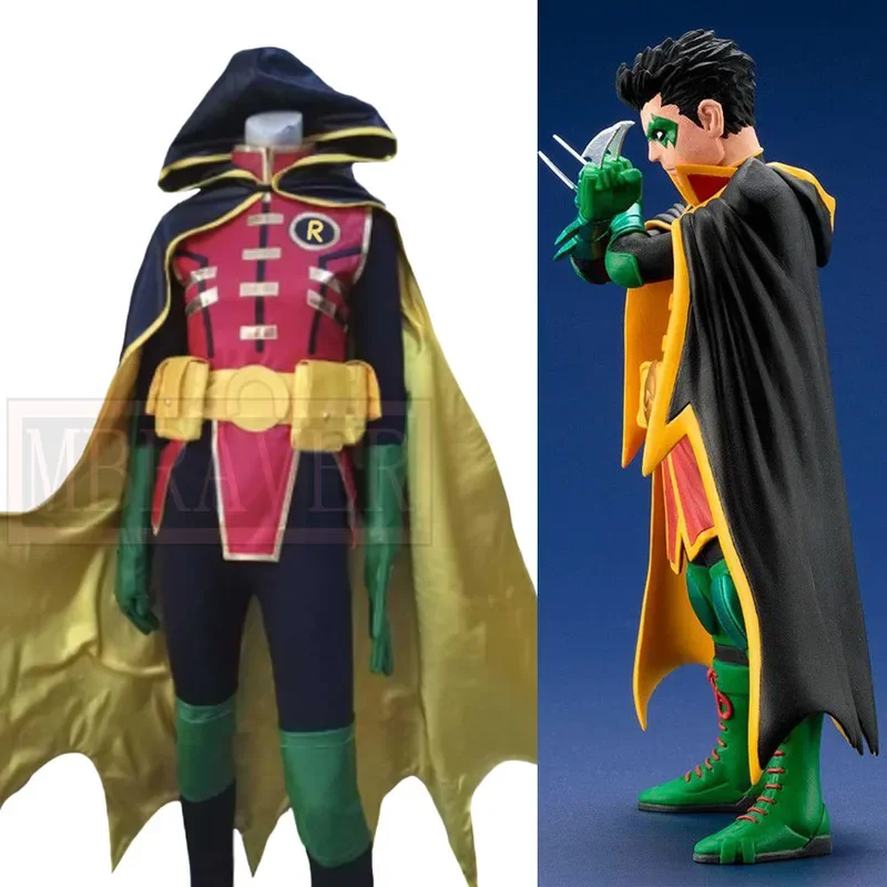 Superhero Young Justice Red Robin Tim Drake Damian Timmy Halloween Cosplay Costume Custom Made Any Size