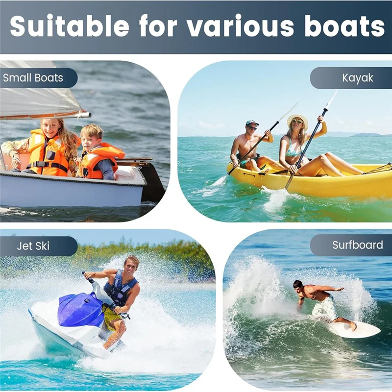 

2PCS 4 Feet Bungee Dock Lines With Stainless Steel Clip, Heavy Duty Mooring Rope For Boats, For Jet Ski, Pontoon