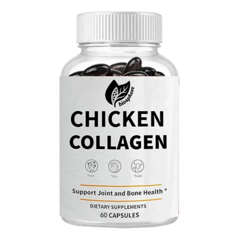 

Chicken Collagen - Type II Collagen Nutritional Supplement for Joint, Skin, and Bone Support, 60 Capsules