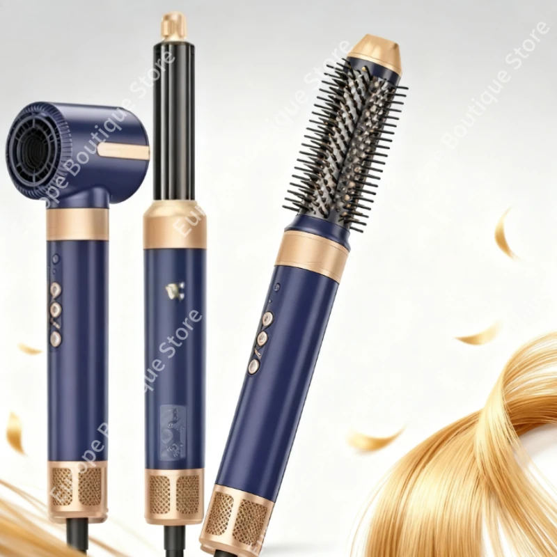 

7 In 1 Hair Dryer Brush Brushless High Speed Hair Dryer with Diffuser Ionic Blow Dryer Hot Air Styling Comb Auto Hair Curler