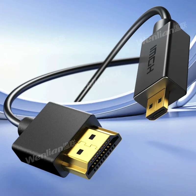 For Tablet Camcorder OD 3.2mm Ultra Thin Cable 30cm-150cm High Speed Micro HDMI-compatible Male to Male 4K 3D 1080P