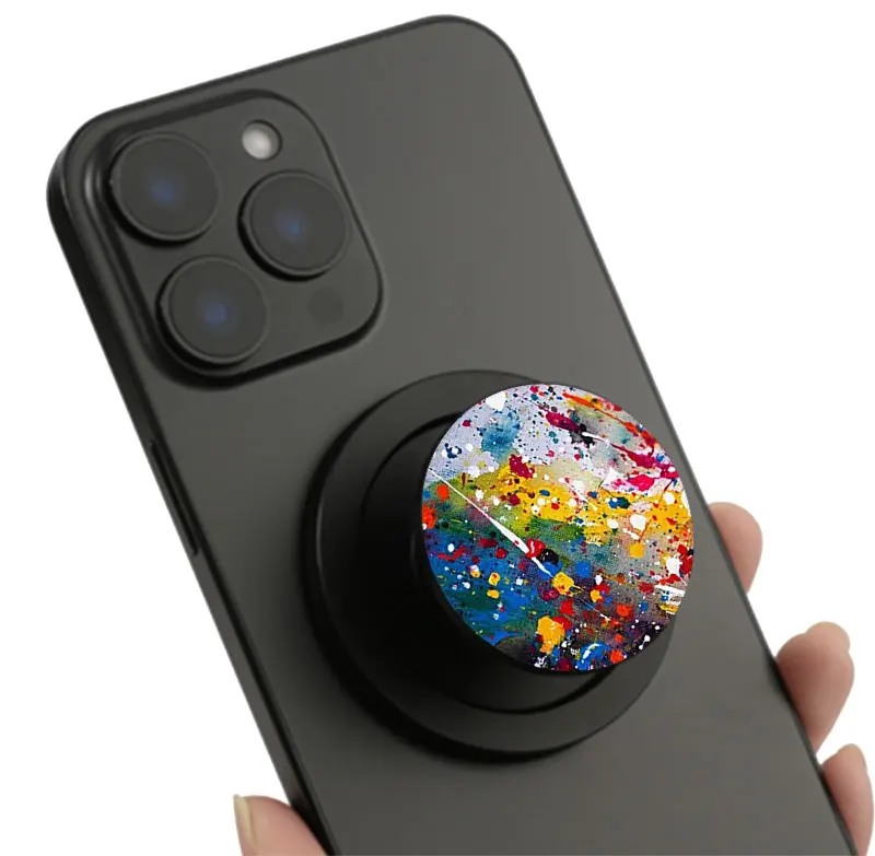 

Popped Phone Socket Phone Grip for MagSafe Magnetic Cellphone Holder for iphone 17 Air 16 15 14-Multicolor Paint