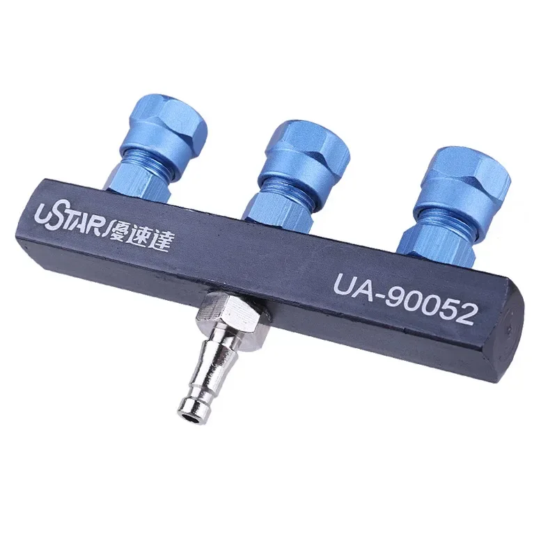 Ushar UA-90052 spray garfo especial 1in3 conector de metal para bomba de ar aerógrafo montagem modelo ferramentas de construção acessórios diy